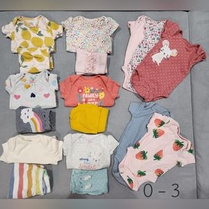 Full Baby Girl Summer Wardrobe-63 Item Bundle